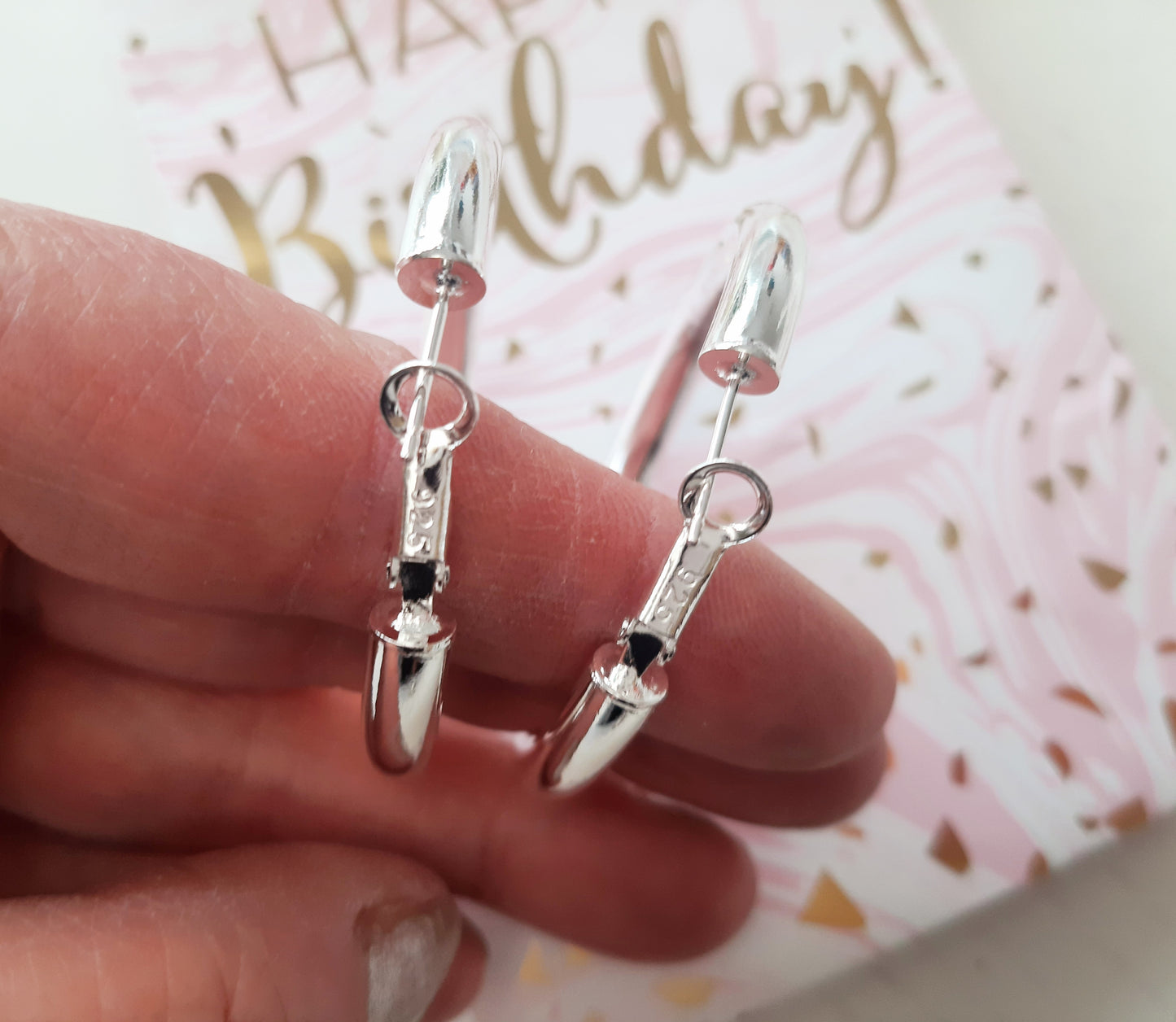 Créoles argent 925 boucles d'oreilles épaisses