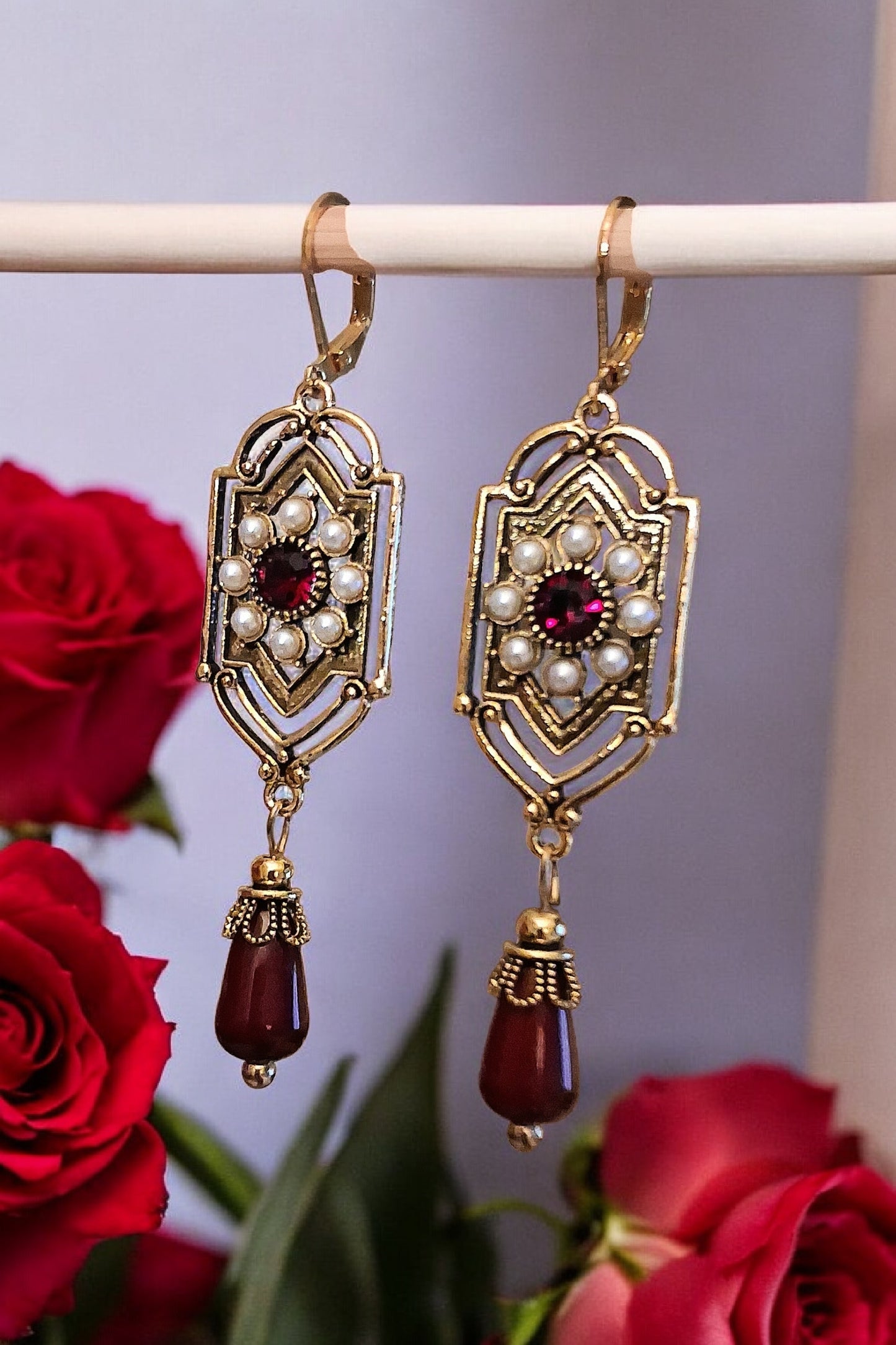 Boucles d'oreilles charme art déco