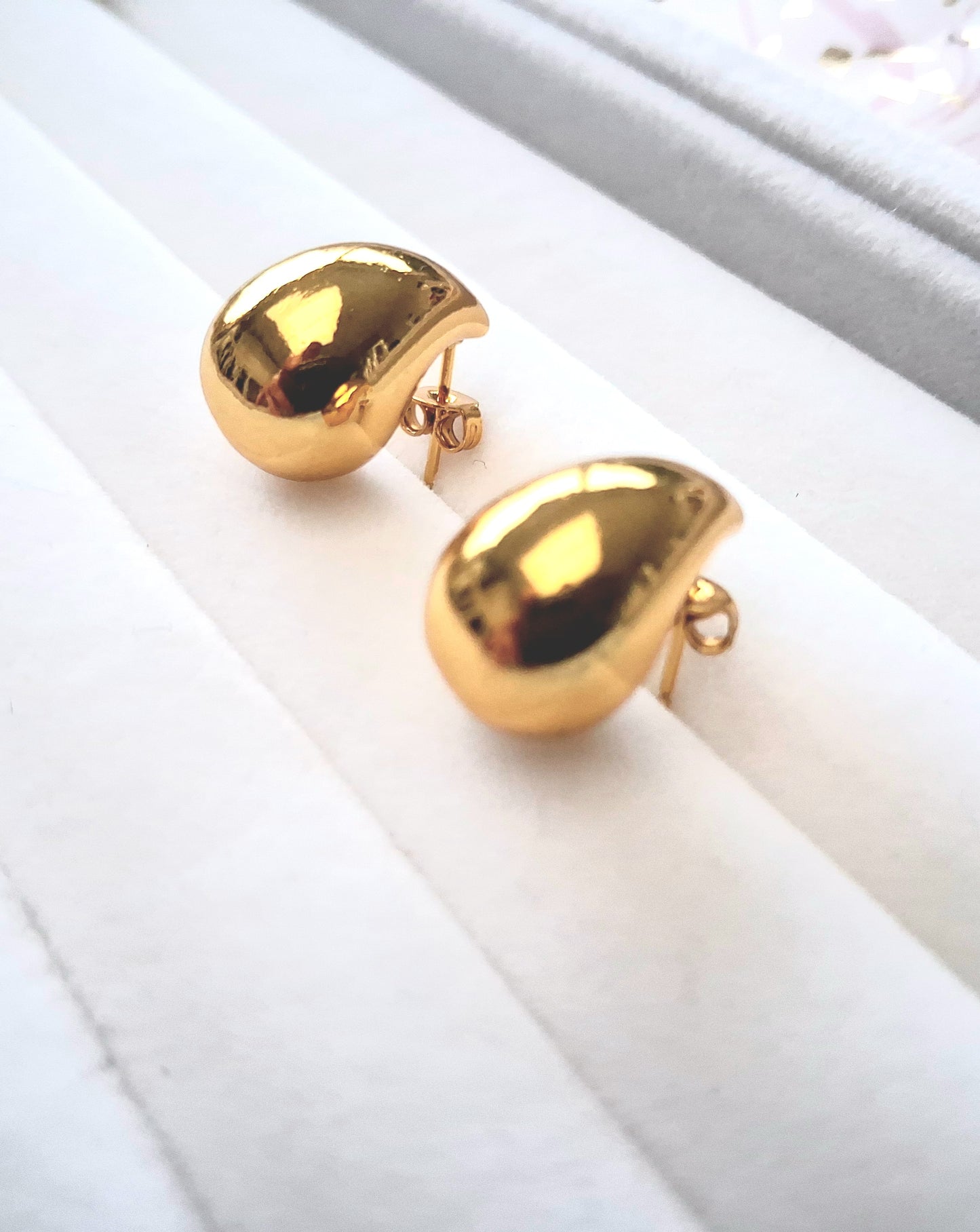 Créoles argent 925 plaqué or 18K gouttes