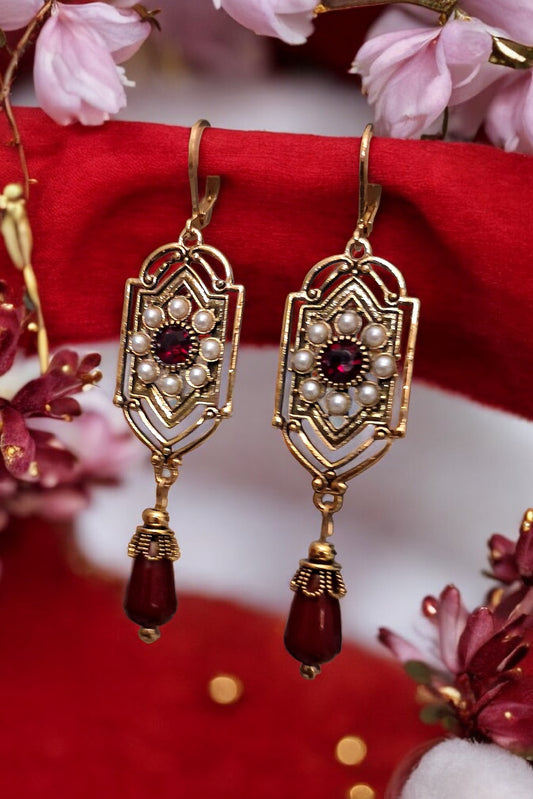 Boucles d'oreilles charme art déco