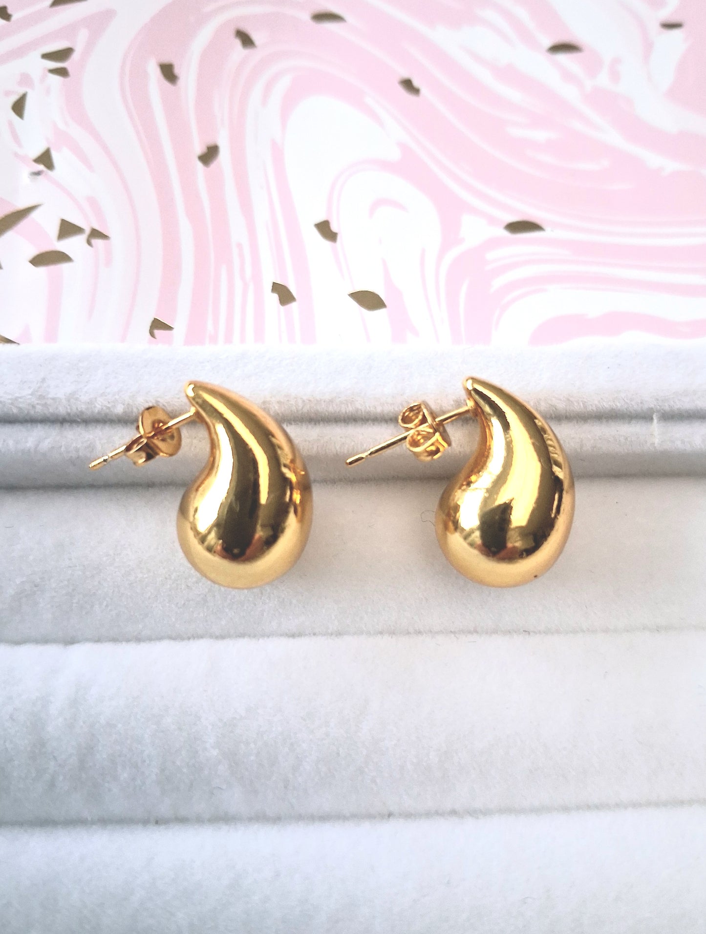 Créoles argent 925 plaqué or 18K gouttes