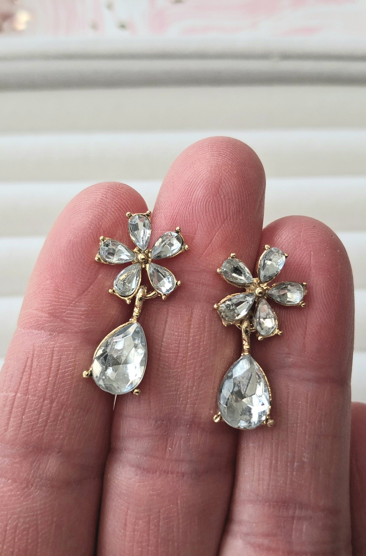 Boucles d'oreilles fleurs de givre