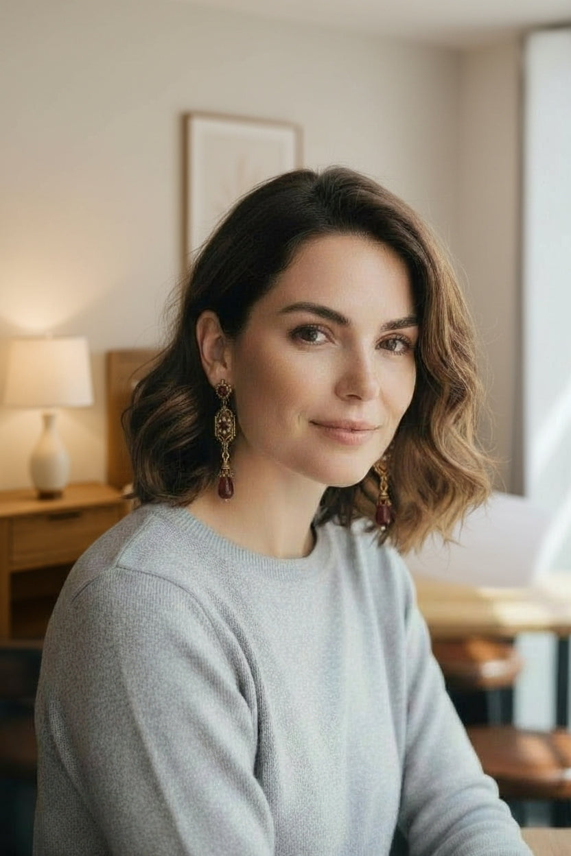 Boucles d'oreilles charme art déco