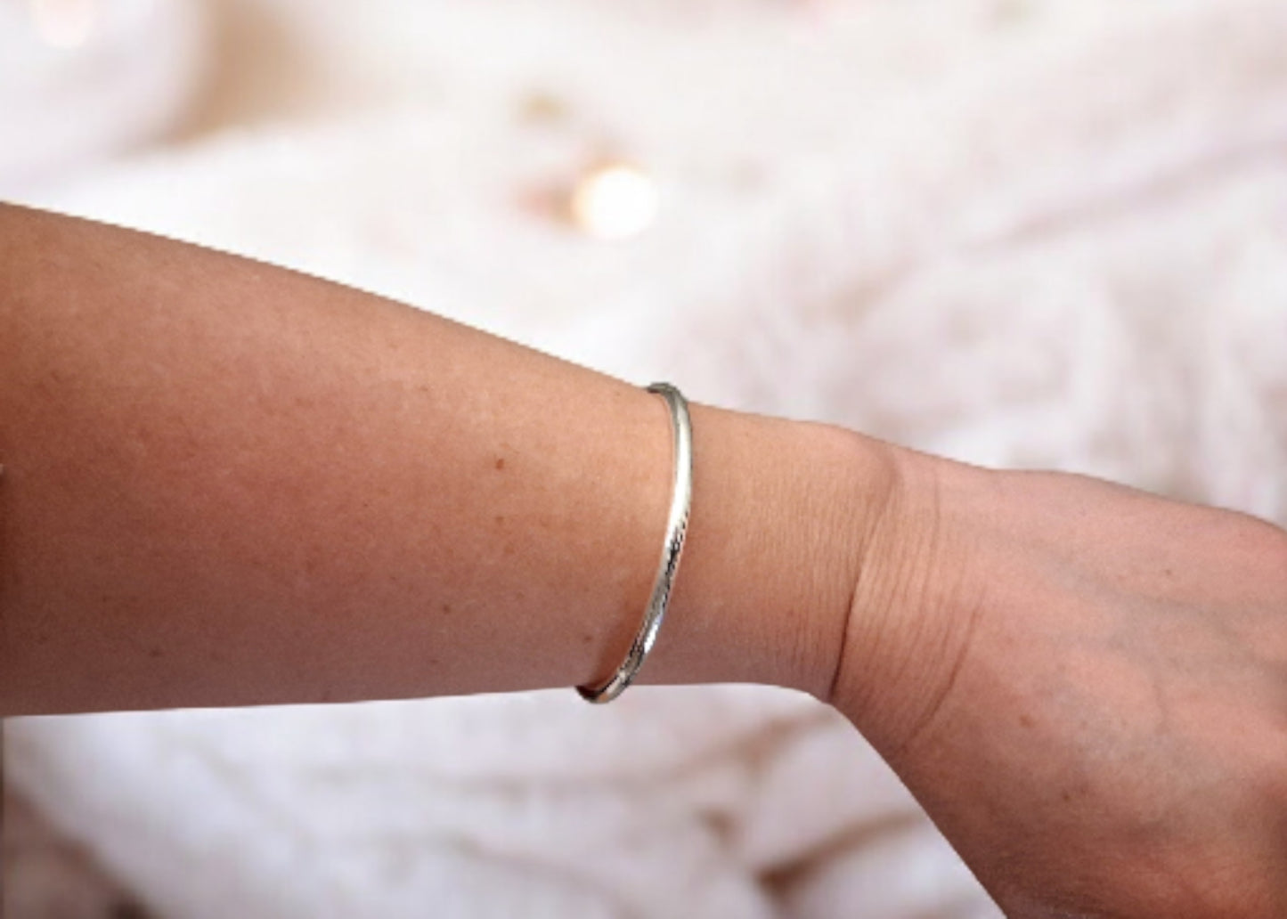 Bracelet jonc argent 925 poinçonné