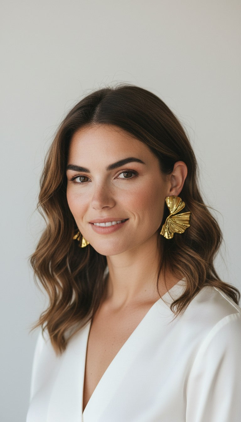 Boucles d'oreilles volutes drapées XXL