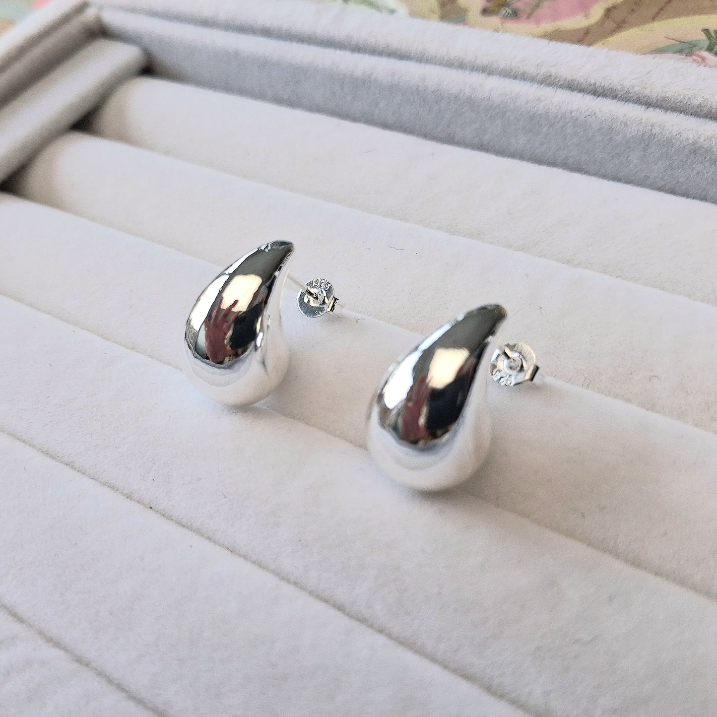 Créoles argent 925 poinçonné gouttes