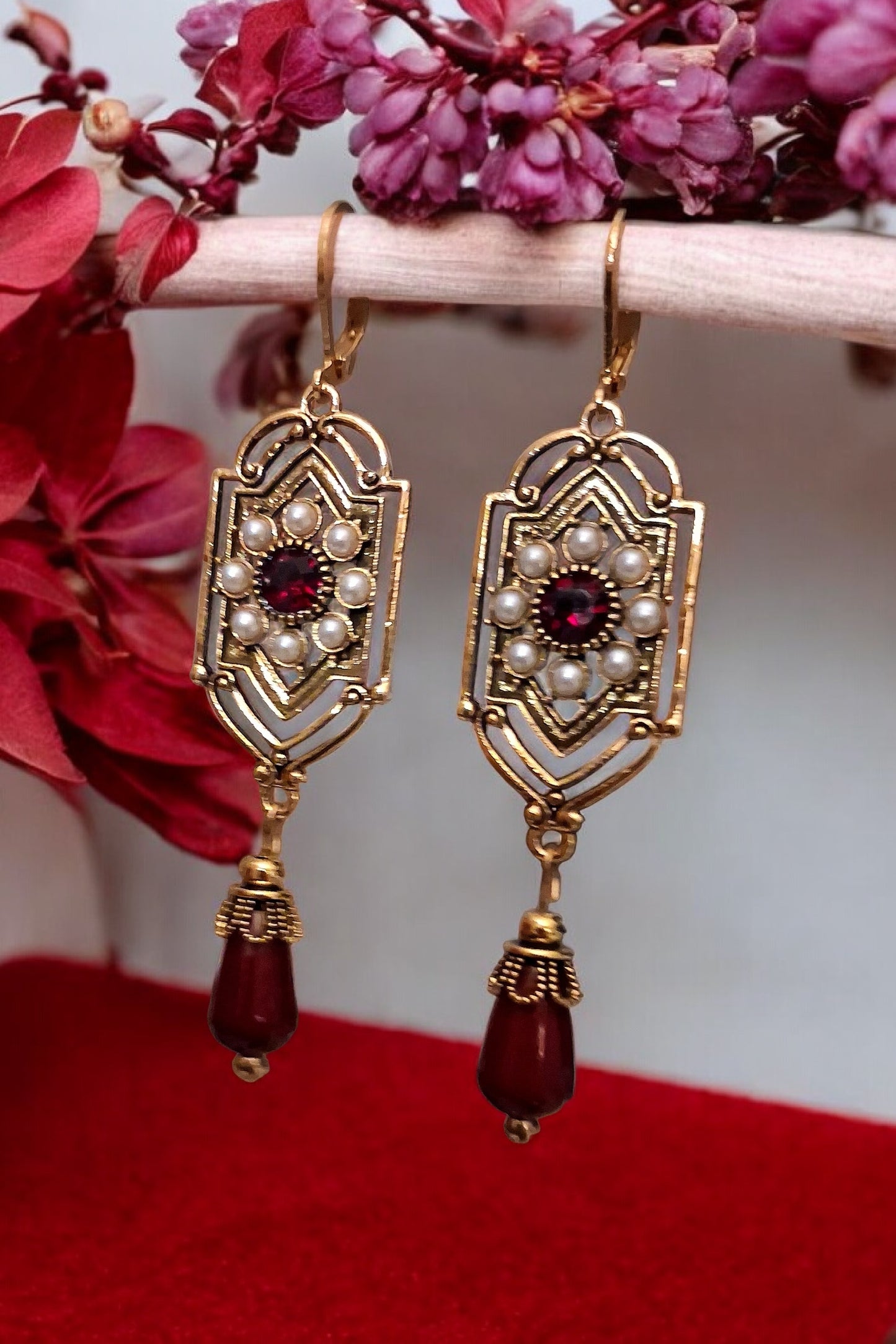 Boucles d'oreilles charme art déco