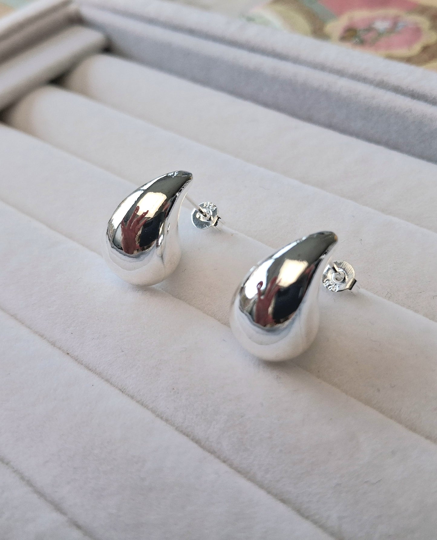 Créoles argent 925 poinçonné gouttes