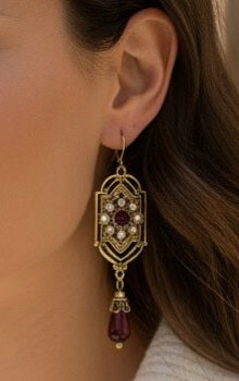 Boucles d'oreilles charme art déco