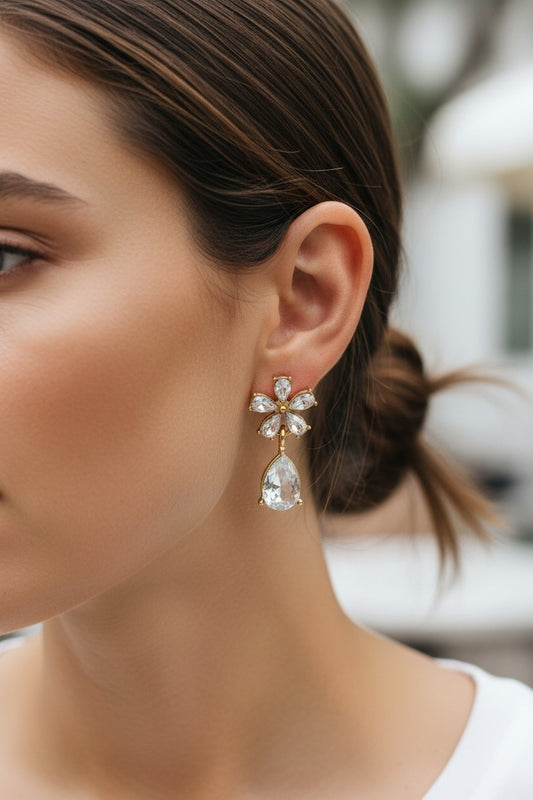 Boucles d'oreilles fleurs de givre