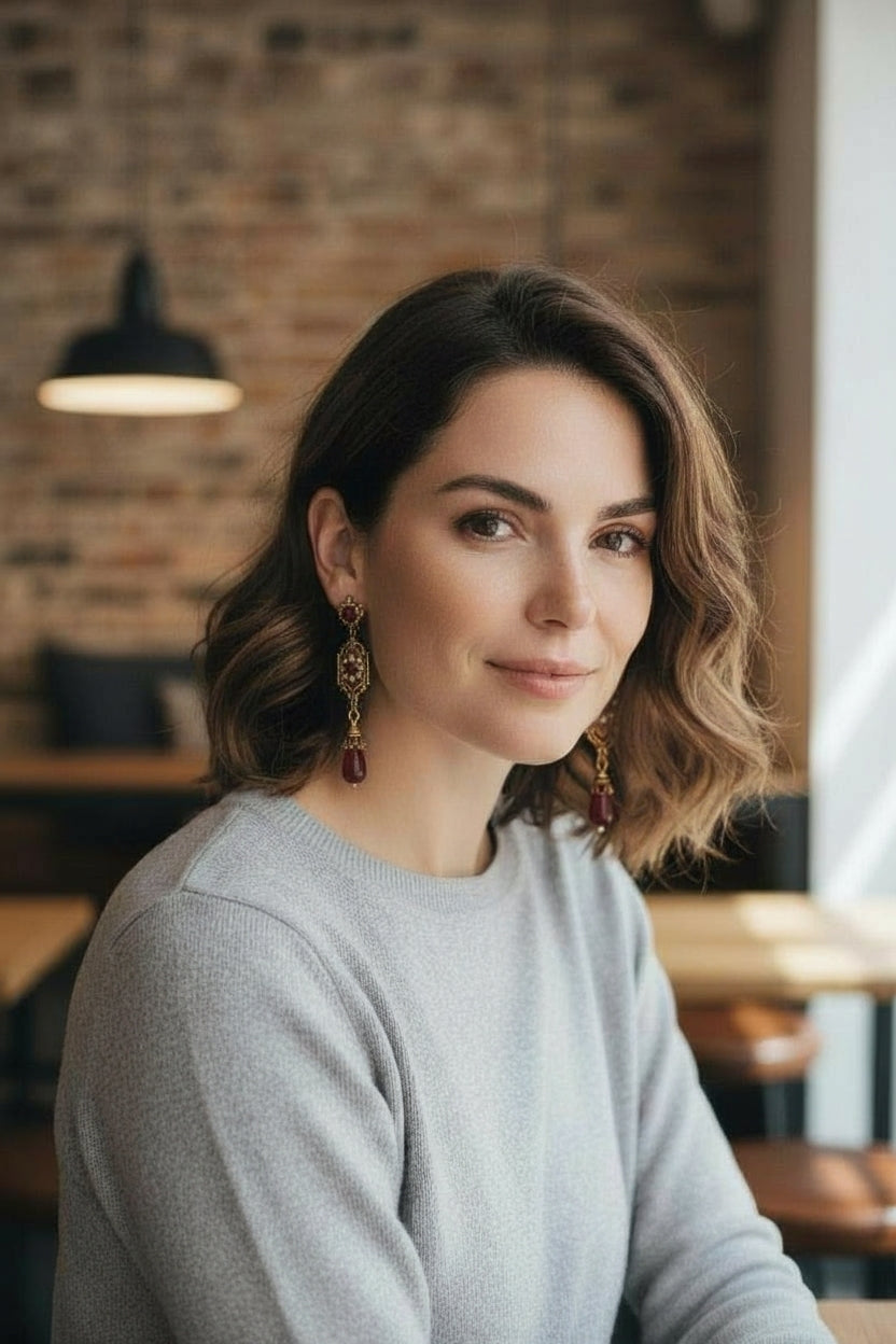 Boucles d'oreilles charme art déco