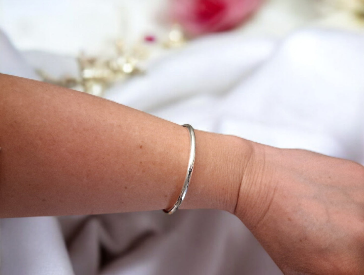 Bracelet jonc argent 925 poinçonné