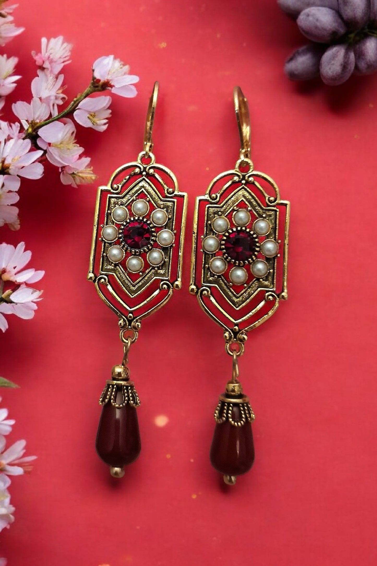 Boucles d'oreilles charme art déco