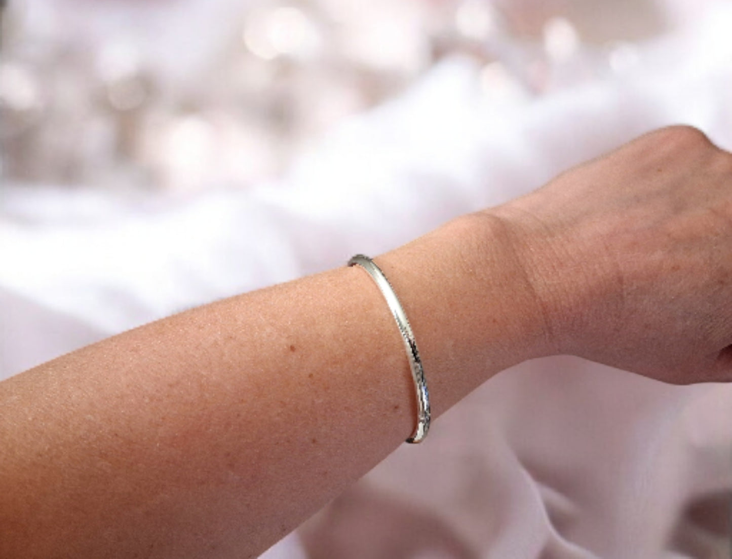 Bracelet jonc argent 925 poinçonné