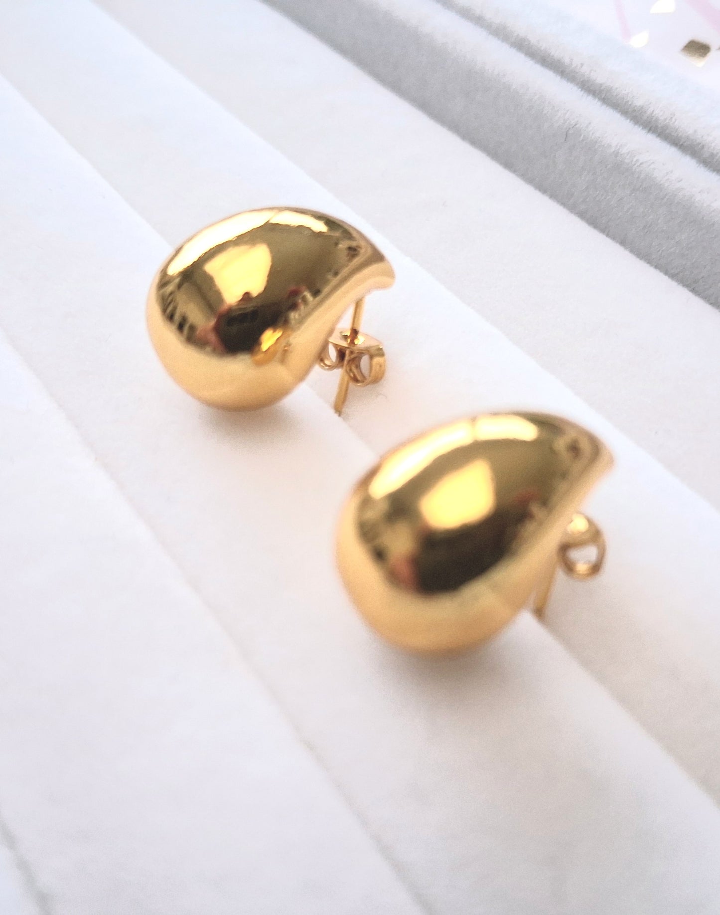 Créoles argent 925 plaqué or 18K gouttes