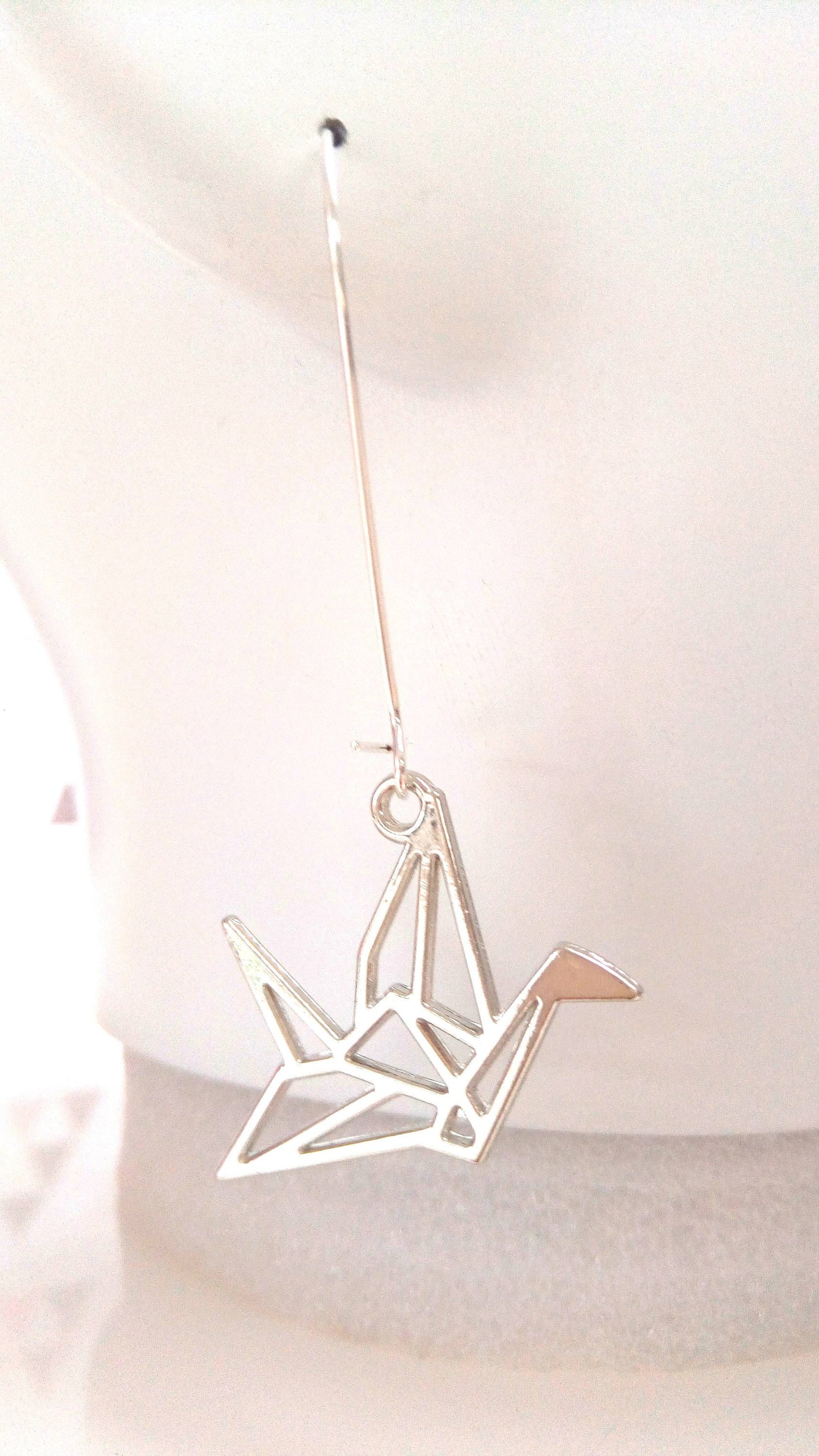 Boucles grues japonaises origami laiton