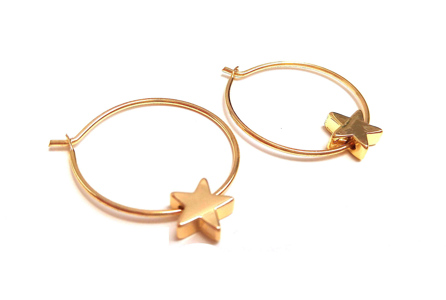 Hoops, anneaux étoiles or fin stacking