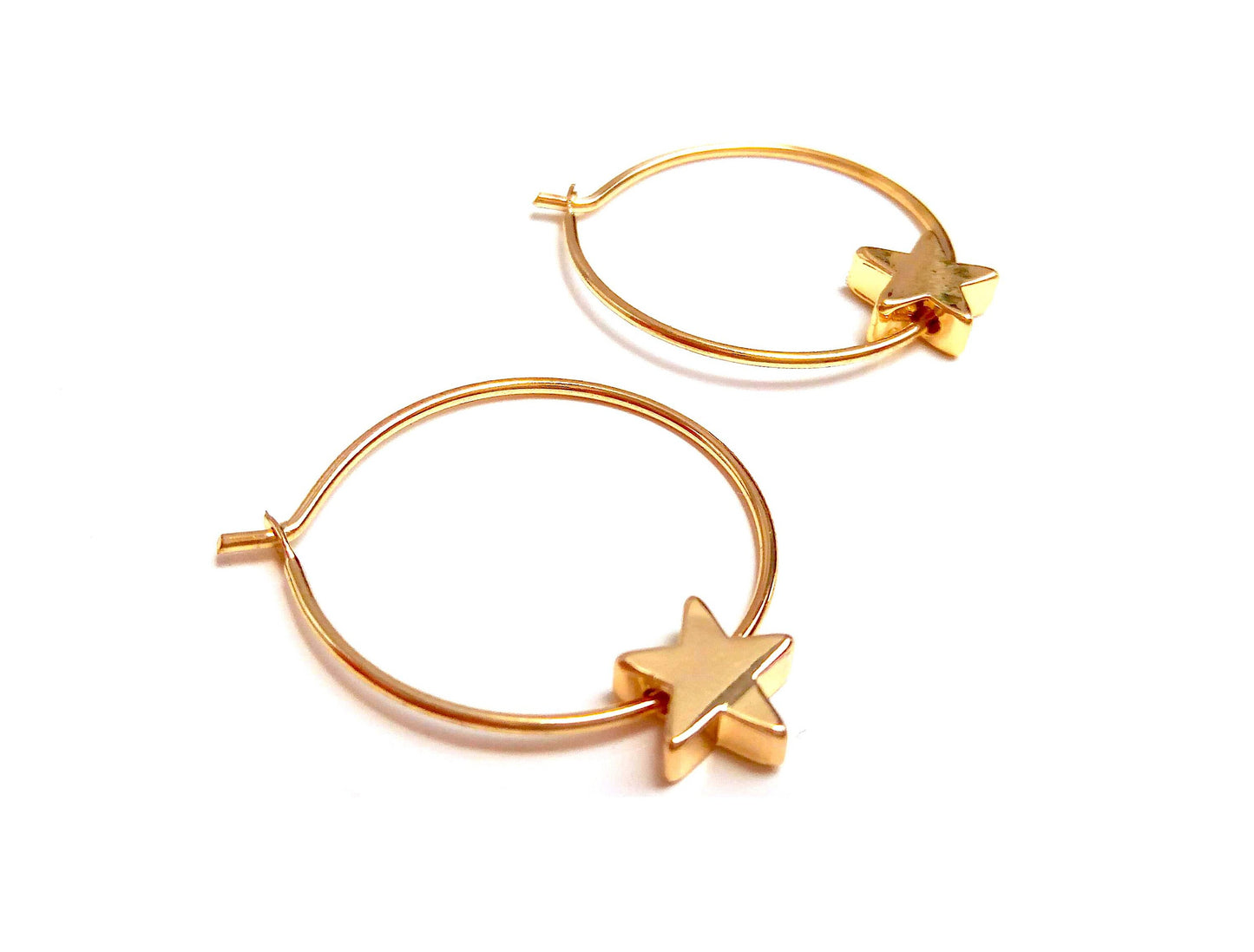 Hoops, anneaux étoiles or fin stacking