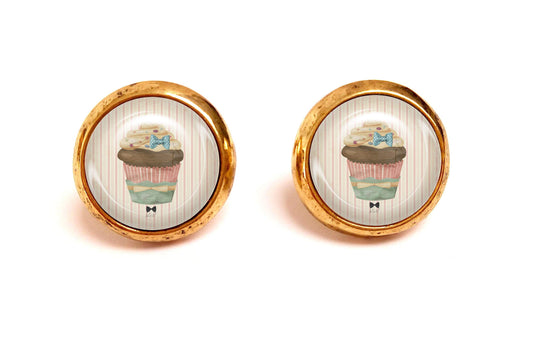 Pastel cupcake cabochon chips