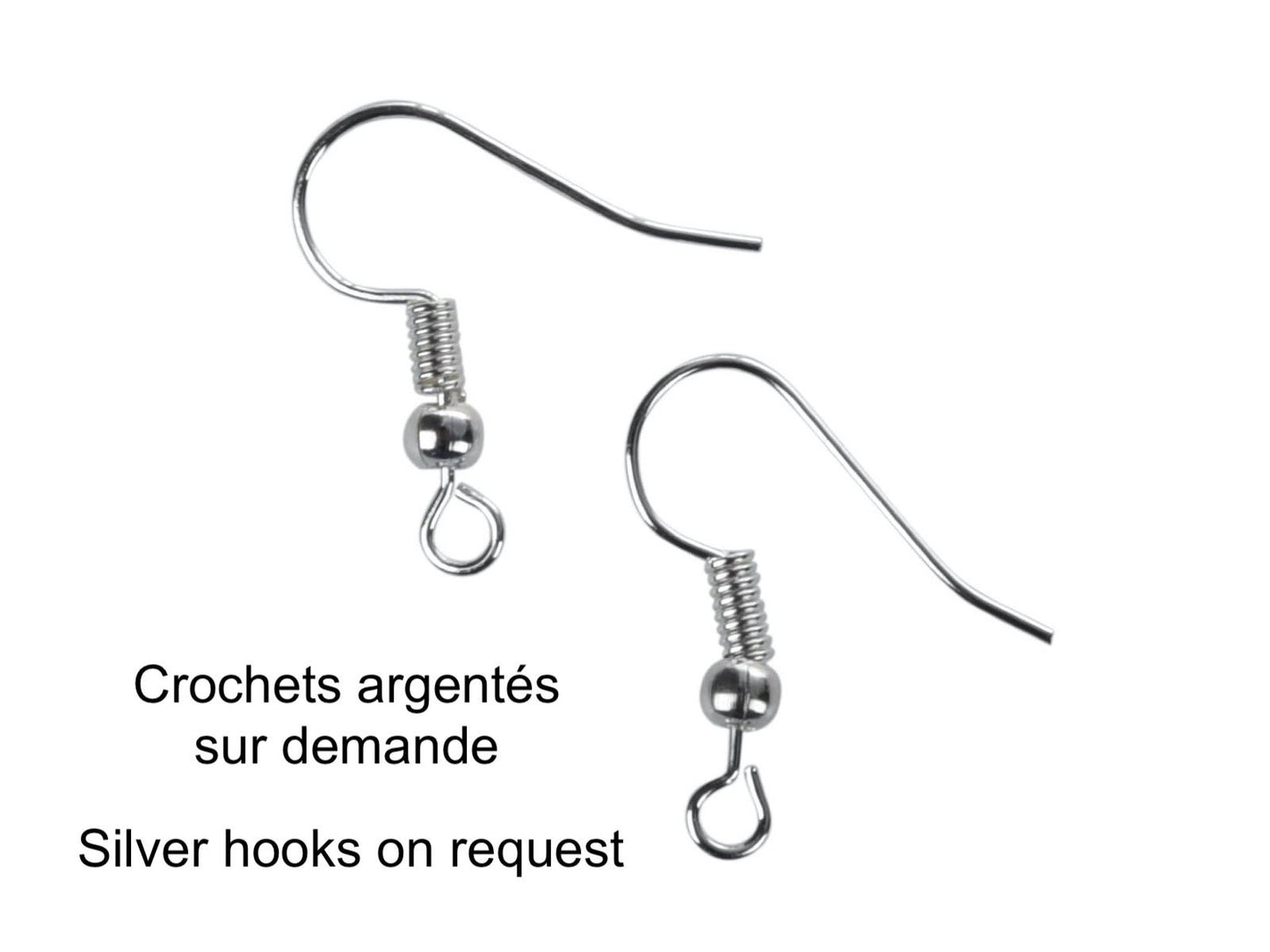 Boucles d'oreilles tissu étoiles japonaises asanoha