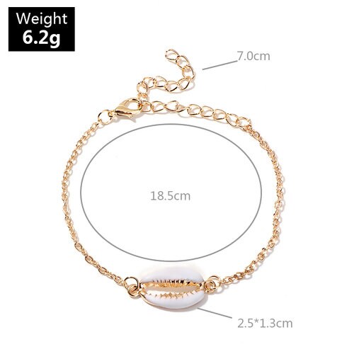 Bracelet coquillage cauri femme stacking