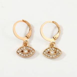 Hoops gold fine gold mini creoles protective eye